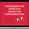 Laura Silva Quesada – Techniques For Effective Subjective Communication iWorkshop